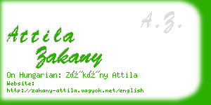 attila zakany business card